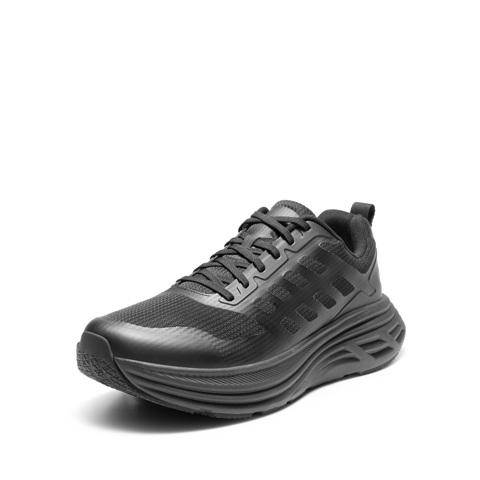 Photo 1 of NORTIV 8 Men's Walking Running Tennis Cushioning Shoes ActiveFloat Non Slip Athletic Gym Workout Jogging Comfortable Sneakers,Size 9,All Black,SNWS245M