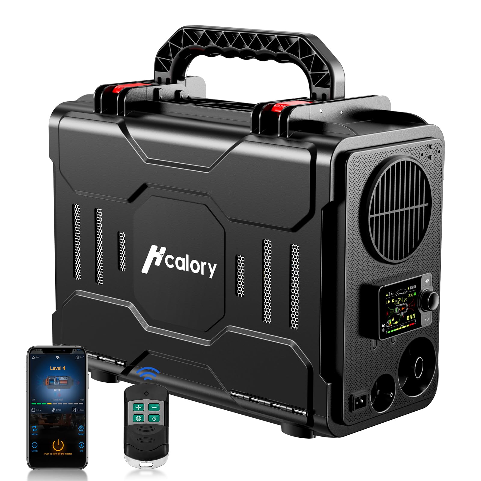 HCALORY 12V Portable Diesel Air Heater, 5KW All-in-One Diesel