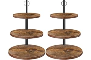 OugeWood Cupcake Stand, 3 Tier Cake Stands Rustic Dessert Table Display Set Wood Cupcake Tower Cake Stand Tiered Tray Stand f