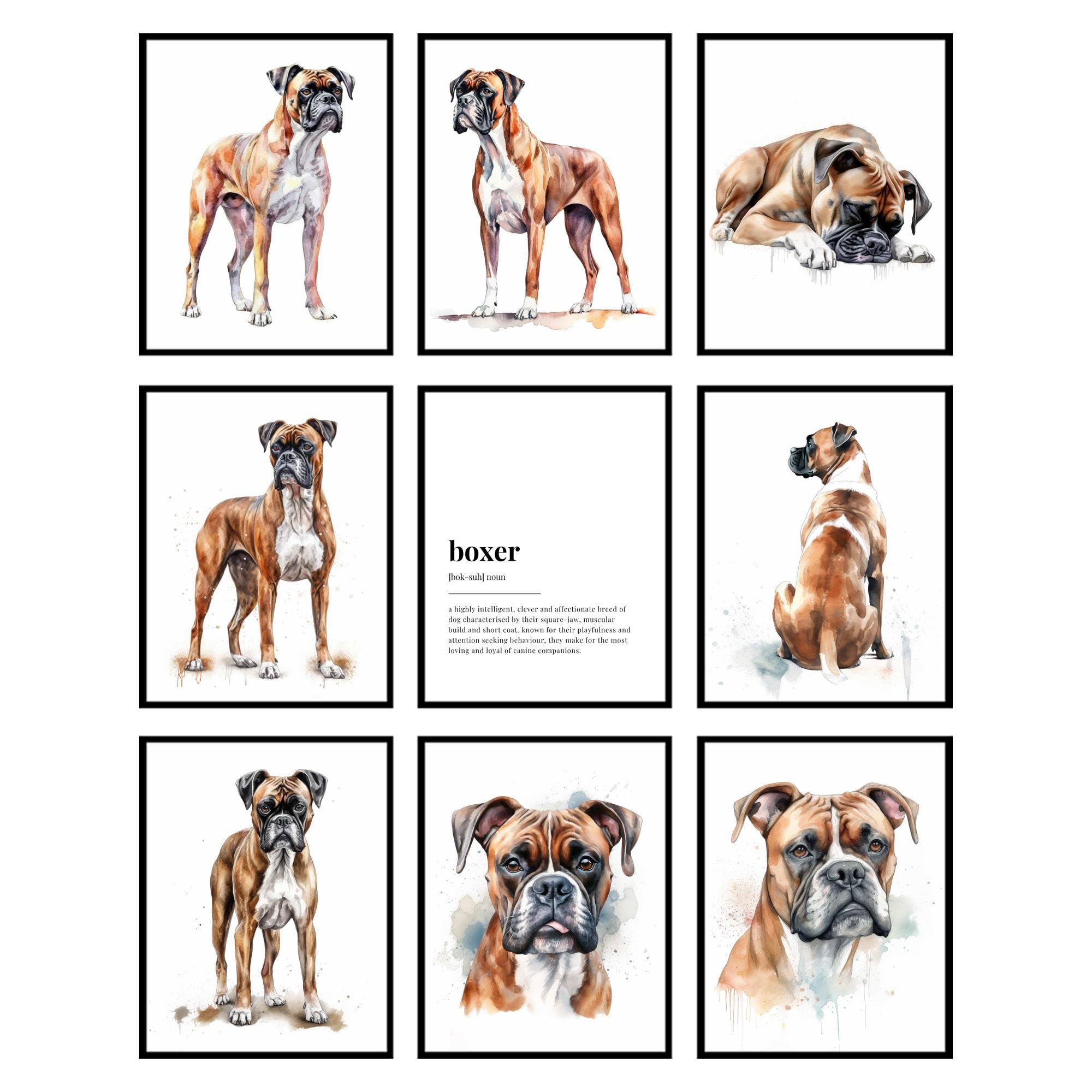 BigWig Prints - Boxer Dog Wall Decor, Boxer Lover