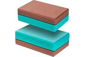 Aiweitey Yoga Blocks 2 Pack, High Density EVA Blocks to Improve Flexibility and Balance.