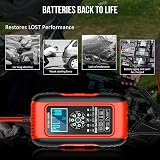 Husgw 10 Amp Car Battery Charger 12V/24V 7 Stage Smart Maintainer LCD view 7