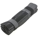 Reusable Cable Ties, 50 Pack 7 Inch Cable Straps for Cord Management, Black | Adjustable Reusable Wire Ties Cord Organizer for Computer, TV, Electronics, Home &amp; Office, Keeps Cables Neat and Tangle-Free