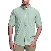 33,000ft Men's UPF 50+ UV Protection Long Sleeve Hiking Shirts Breathable Quick Dry Fishing Shirts for Safari, Outdoor