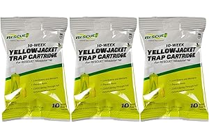 RESCUE! Yellowjacket Attractant Cartridge (10 Week Supply) – for RESCUE! Reusable Yellowjacket Traps - (3 Pack)
