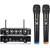 Sound Town 16 Channels Wireless Microphone Karaoke Mixer System with Optical (Toslink), AUX and 2 Handheld Microphones - Supp
