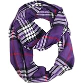 TZ Promise Unisex's Infinity Scarves Tartan Plaid & Checks Soft Long for Cold Weather Winter