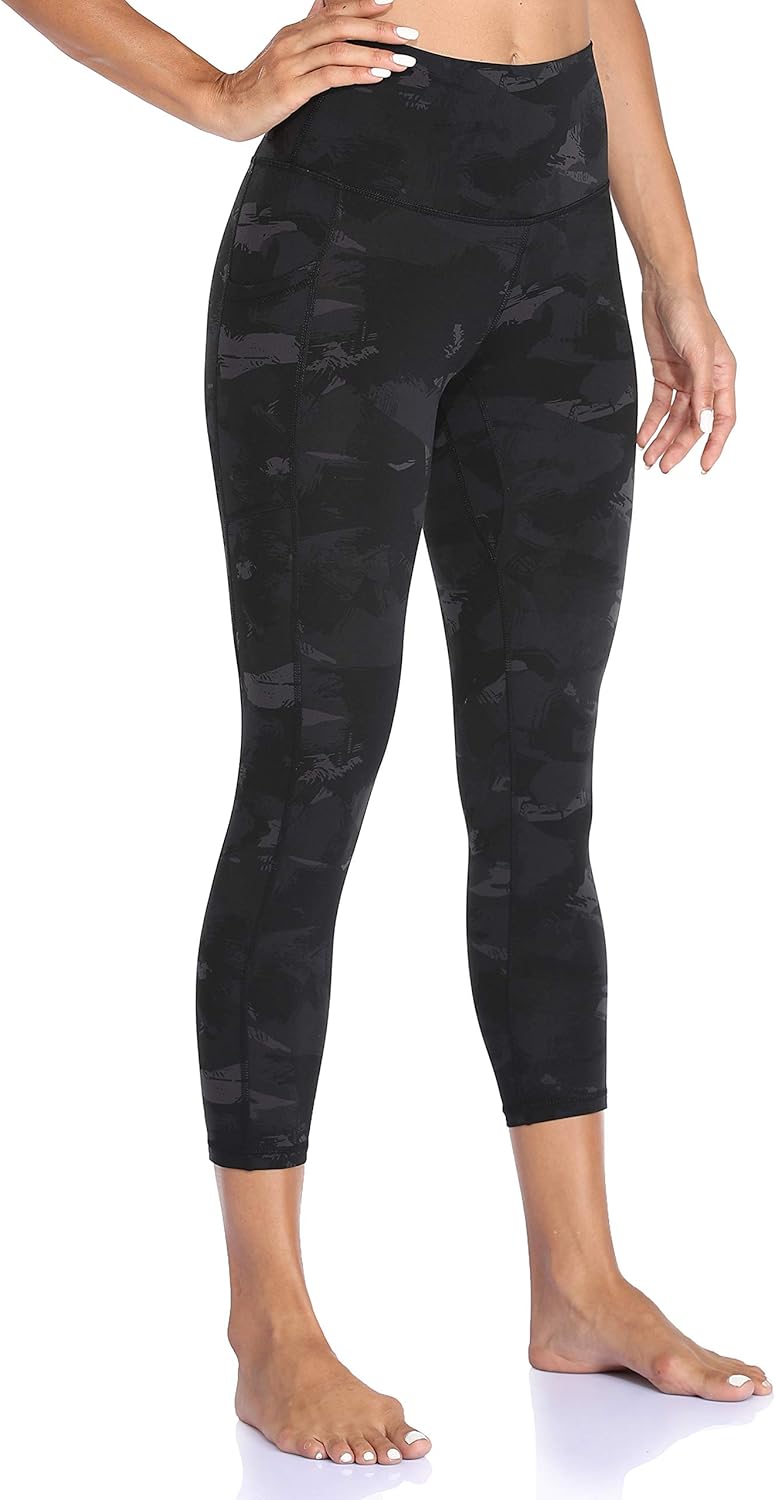 Colorfulkoala Women's High Waisted Yoga Capris 21" Inseam Leggings with Pockets: Clothing