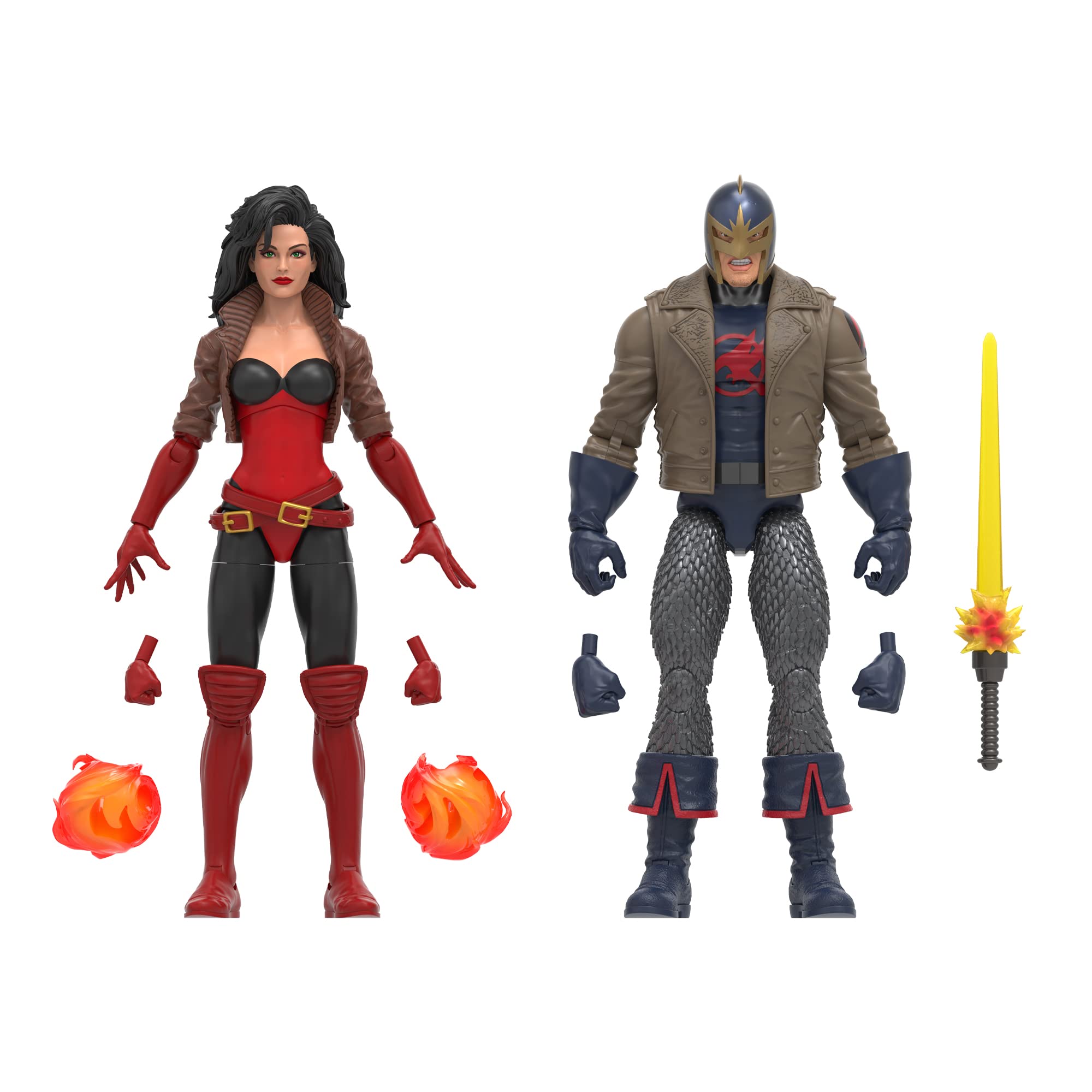 Photo 1 of Avengers Marvel Legends Series Marvel's Black Knight & Marvel's Sersi, 60th Anniversary Collectible 6-Inch Action Figures (Amazon Exclusive)