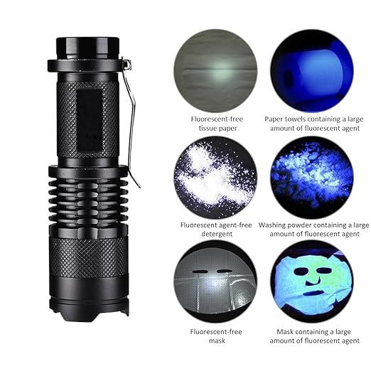 UV linterna linterna luz negra para detectar orina LED Blacklight ...