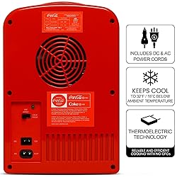 Coca-Cola Classic Coke Bottle 4L Mini Fridge w/ 12V
