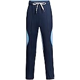 Little Donkey Andy Boys' Sweatpants, Moisture Wicking Kids Sport Pants, Active Patchwork Fabric Joggers(6-14)