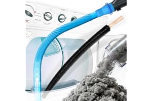 Holikme Dryer Vent Cleaner Kit 2 Pieces - Upgraded Dryer Lint Screens Cleaner Brush Part,Compatible with Most Vacuum Cleaner,Vacuum Hose Attachment & Refrigerator Coil Brush,Quickly Lint Remove,Blue