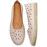 HEAWISH Women’s Ballet Flat Daisy Round Toe Dress Shoes Casual Slip On Rope Loafer