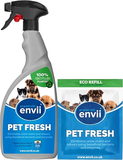 envii Pet Fresh Cat Dog Urine Stain Odour Remover Enzymatic Deodoriser Trigger