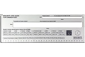 Mailmate Shipping Guide for Canada Post | Mail Sizer, Mail Measure, Shipping Template, Letter & Envelope Size Guide, Measurin