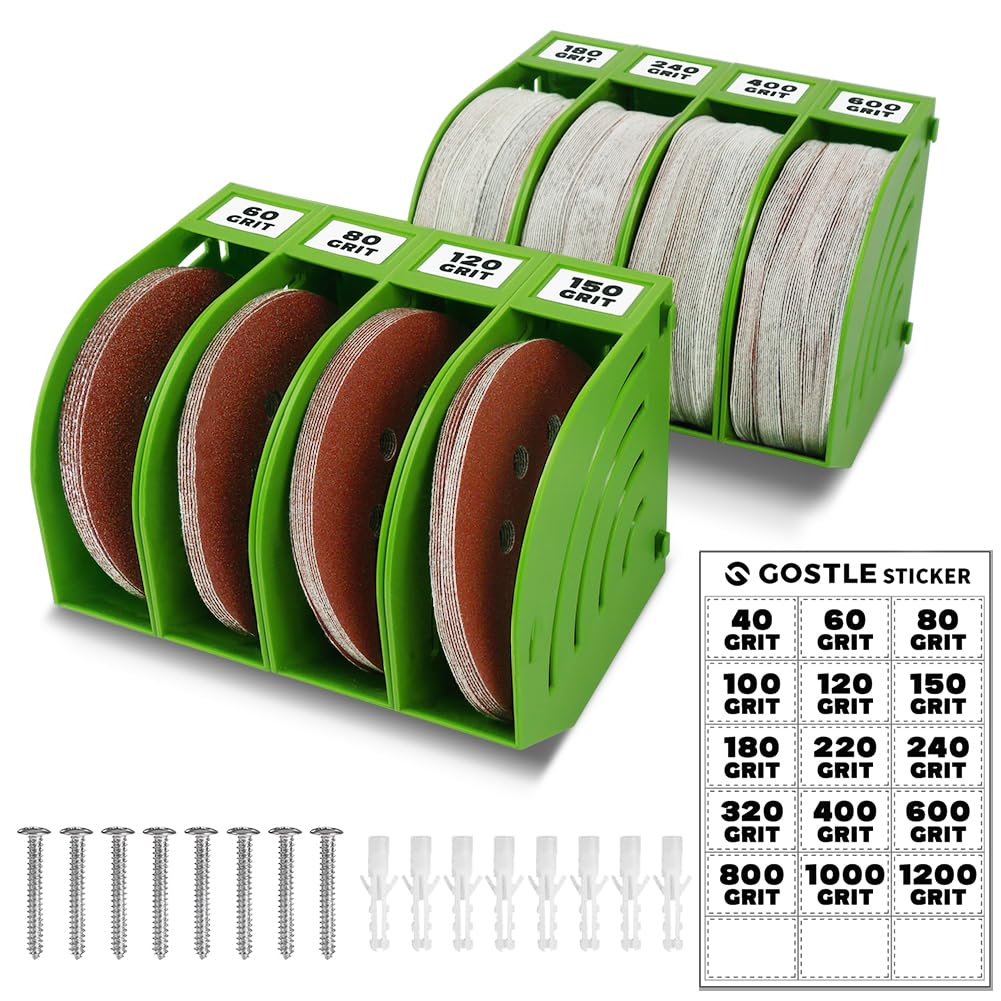 Professional Sanding Discs Tool Storage Boxes Set - Efficient Organization, Offset Snap-On Connection, Grit Classification, Space-Saving Design, Versatile Application - 8 Boxes — image 1