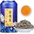 XIXICHA Black Tea Loose Leaf Jin Jun Mei Premium Golden Monkey Tea Chinese Authentic Wuyi Mountain Black Tea Golden Eyebrow Tea Nature Fruit And Honey Fragrance 红茶 特级金骏眉 中国功夫茶 4.23oz /120g