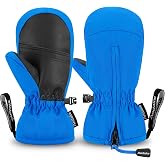 Andake Kids Ski Mittens Gloves Waterproof | Breathable Winter Warm Snow Gloves for Ages 1-14 Toddler Baby Girls and Boys