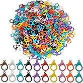 NSBELL 200PCS Plastic Lobster Claw Clasps, 10 Colors Cute Lanyard Snap Clip Hooks Hard Multicolor Lobster Clasp Hook Plastic Backpack Clasp Hook for Jewelry Making/DIY Crafts/Handmade/Keychain