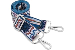 ZOOEASS Silvery Buckles Wide Shoulder Strap Adjustable Replacement Belt Crossbody Canvas Bag Handbag