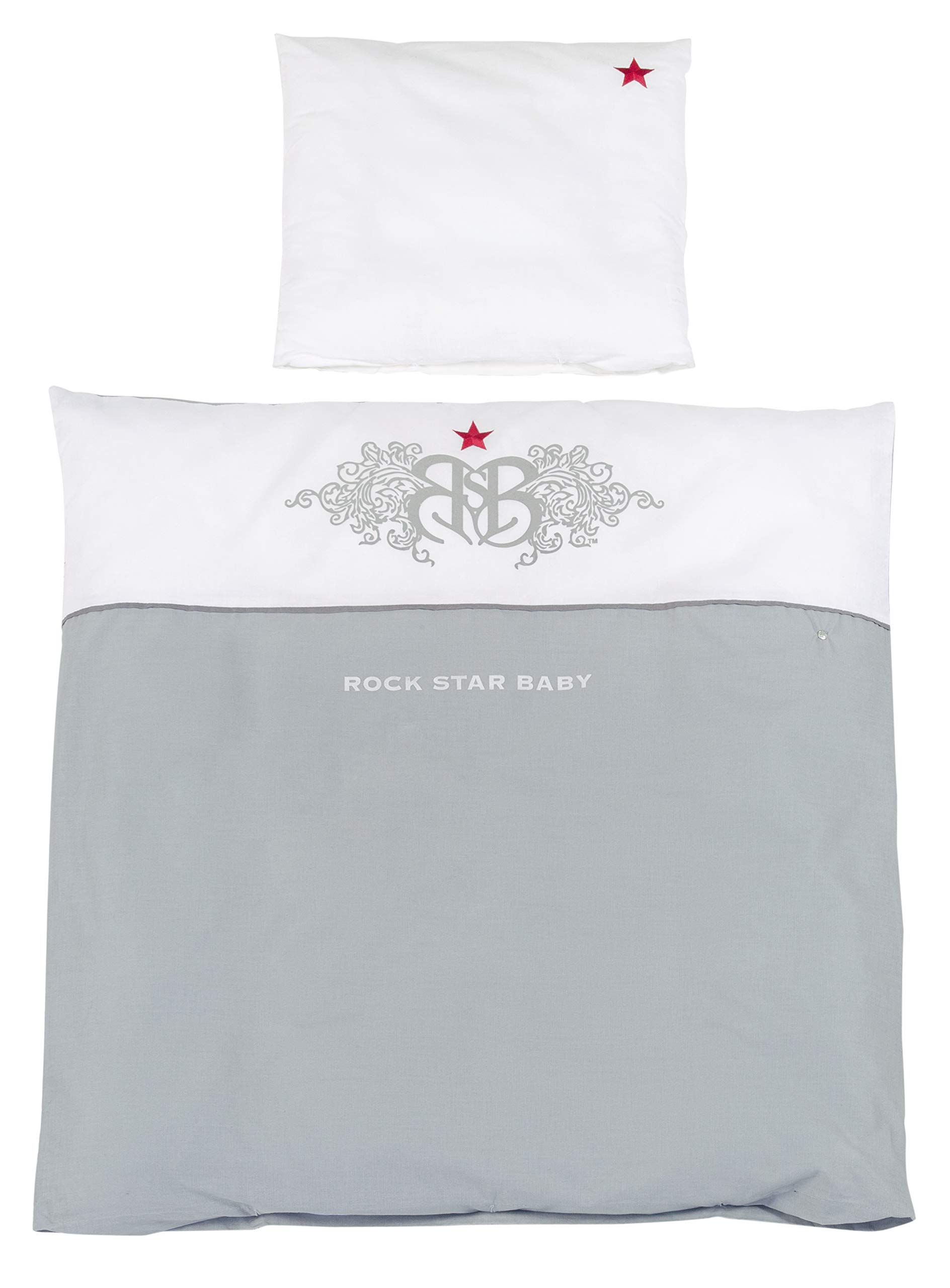 Roba Bed Linen 2 Piece Collection 100% Cotton Children's Bed Linen 100 x 135 cm, Blankets & Cushion Cover for Babies & Children