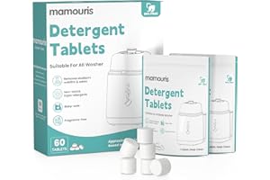 60PCS Official Detergent Cleaning Tablets: for Baby Brezza Grownsy Papablic Momfann Bottle Washer - Baby Bottle Washer Tablet