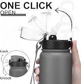 GOPPUS Stainless Steel Water Bottle 1L Double Wall Insulated with Straw view 2