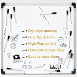 VEYLIN Small Whiteboard Pens 10Pcs Black Dry Wipe Fine Tip with Eraser view 3