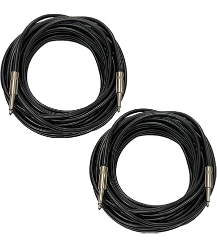 Seismic Audio QRW15 Speaker Cables (4 Pack) - 15ft 1/4" To Raw Wire, 16 Gauge, PA/DJ/Home Audio
