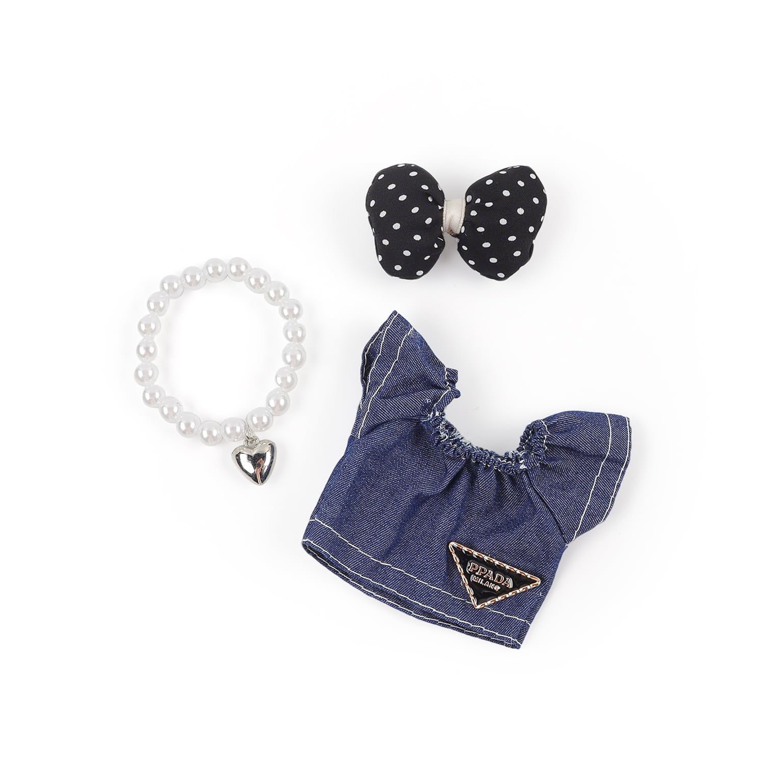 Photo 1 of  2 3- Piece Handcrafted Crochet Doll Clothes - Compatible with 5.91-6.7inch (15-17cm) Dolls as Accessories Only, Dolls Outfit Accessories, Hand Crocheted Hat, Sweaters, Bag