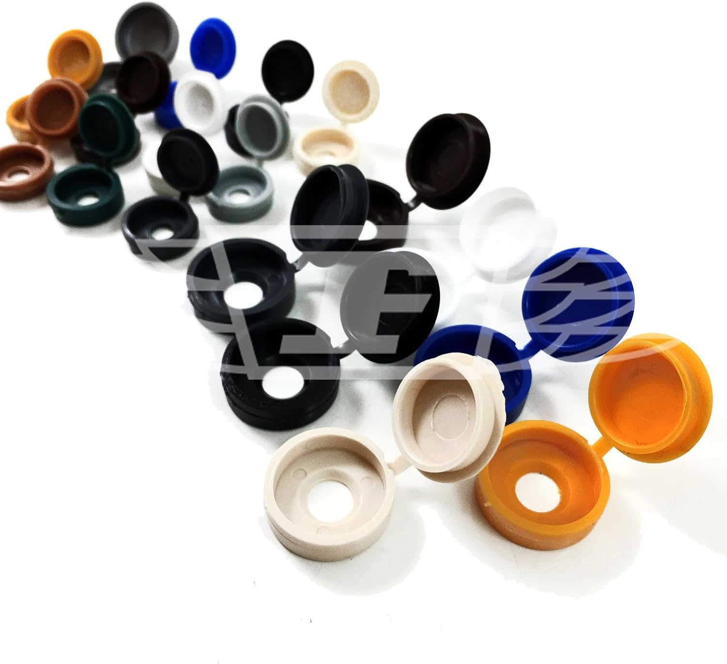50 x Dove Grey, Small Plastic HINGED Screw Cover CAPS - Select Your Colour & Amount - Free UK DELIVERY - Image 3