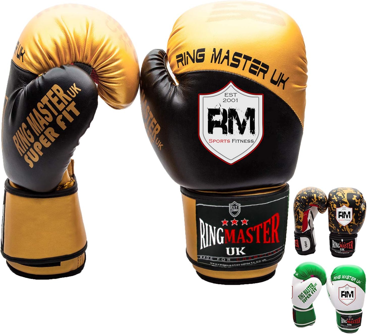 RingMasterSuperfit Boxing Gloves Bag Punch Focus Mitts Training MMA Sparring Martial Arts kickboxing
