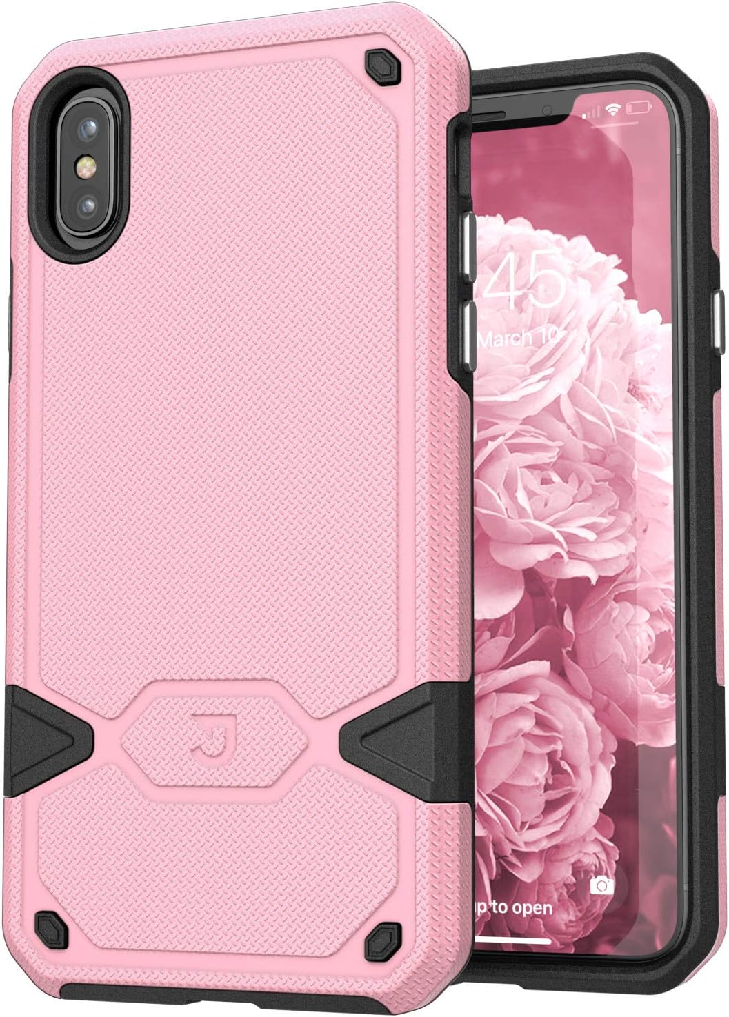 Jaagd Slim Dual-Layer Combo Case for iPhone X and Xs, Pink