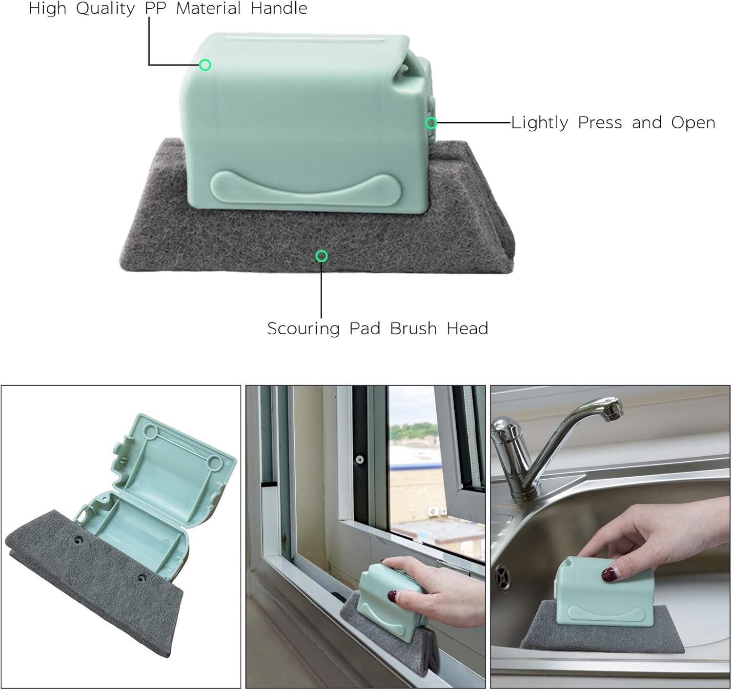 8 Pcs Window Hand-held Cleaning Brush, Door Window Groove Gap Cleaning Tools Microfiber Duster & Washable Crevice Track Cleaning Brush, for Shutter/Keyboard/Air Conditioner/Car Vents/Dust Removal: Kitchen & Dining