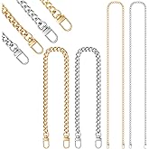 Nosiny 4 Pcs Purse Chain Strap 15.7" 47" Gold Silver Shoulder Crossbody Replacement Bag Chain with Metal Buckles for Purse Crossbody Handbag