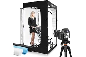 Professional Photography Studio LED Dimmable Large Shooting Tent 47x39x78 ZKEEZM Large Lightbox Photo Video Continuous Lighting Cube Shooting Tent Kit Soft Box with 3Colours Backdrops and Carrying Bag