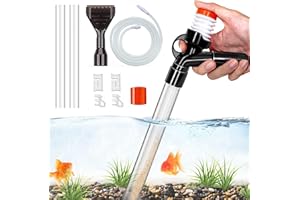 Fish Tank Aquarium Gravel Cleaner Kit Long Nozzle Water Changer for Water Changing and Filter Gravel Cleaning with Air-Pressi