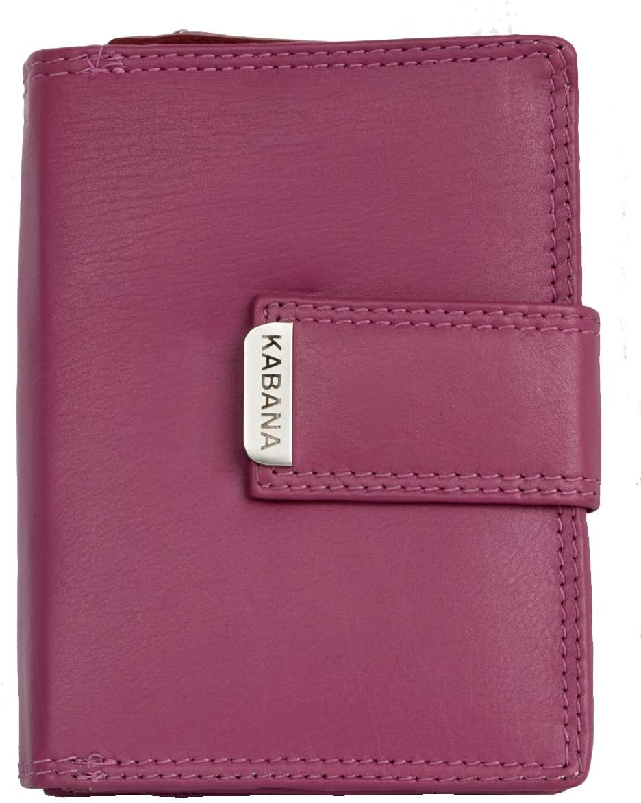Women's pink genuine leather wallet Kabana with a buckle