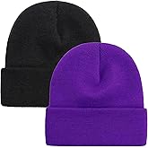 Rosoz Beanie for Men Women Cuffed Knit Hat Winter Beanies Skull Cap Unisex