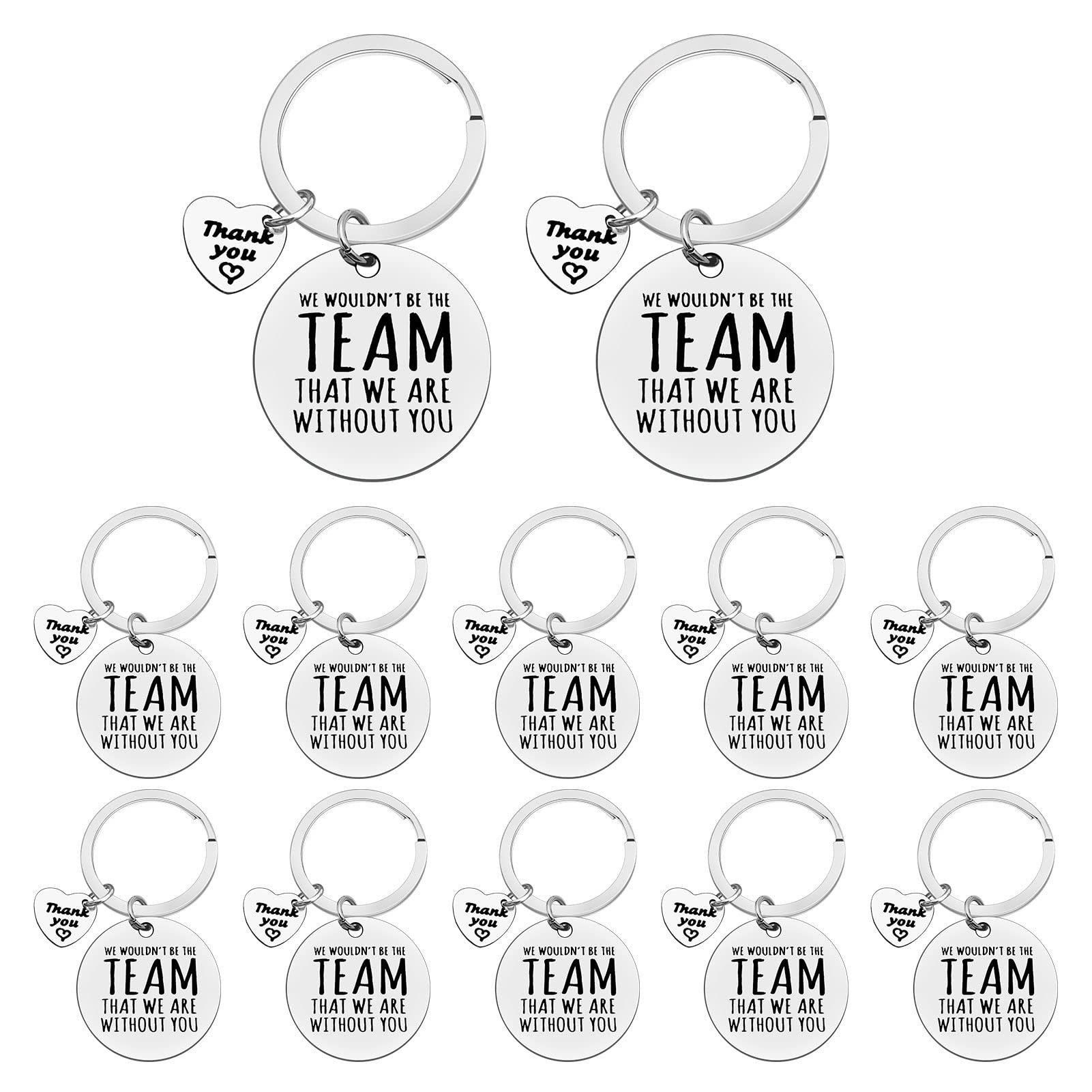Ximalun 12 Pcs Boss Colleagues Gifts Keyring We Wouldn't be The Team That We are Without You Keyring Appreciation Gifts for Employee Team Coworker Thank You Gifts for Manager Coach Team Leader