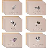 FONCONJON 36 Pack Thank you cards with Kraft Paper Envelopes & Sealing Stickers, 4.8x3.5 Inches, Vintage Classic Minimalist Style, for Birthday Party, Wedding, Business, Graduation Ceremony, Mother's Day and Thanksgiving (Letter Print)