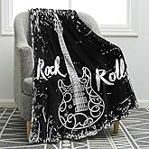 Jekeno Music Guitar Gifts Blanket for Women Men, Music Throw Blankets for Adult Kids Girls Boys Guitar Players, Decor Gift for Home Bed Couch