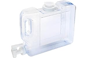 Fridge Water Dispenser 3L, PETG Container with Spigot and Handle, Portable Drink Dispenser for Camping Party Travel