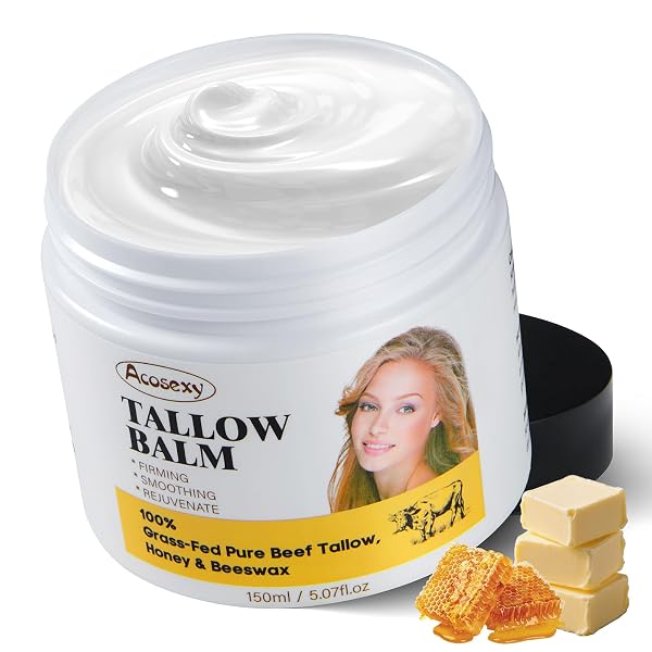NEW BEEF TALLOW FOR FACE,HANDMADE WHIPPED TALLOW BALM...
