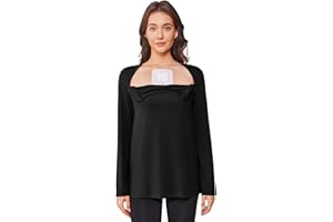 Deyeek Chemo Shirts for Women with Dialysis Port Access 2 Side Zippers Long Sleeve Shoulder Post Surgery Shirt