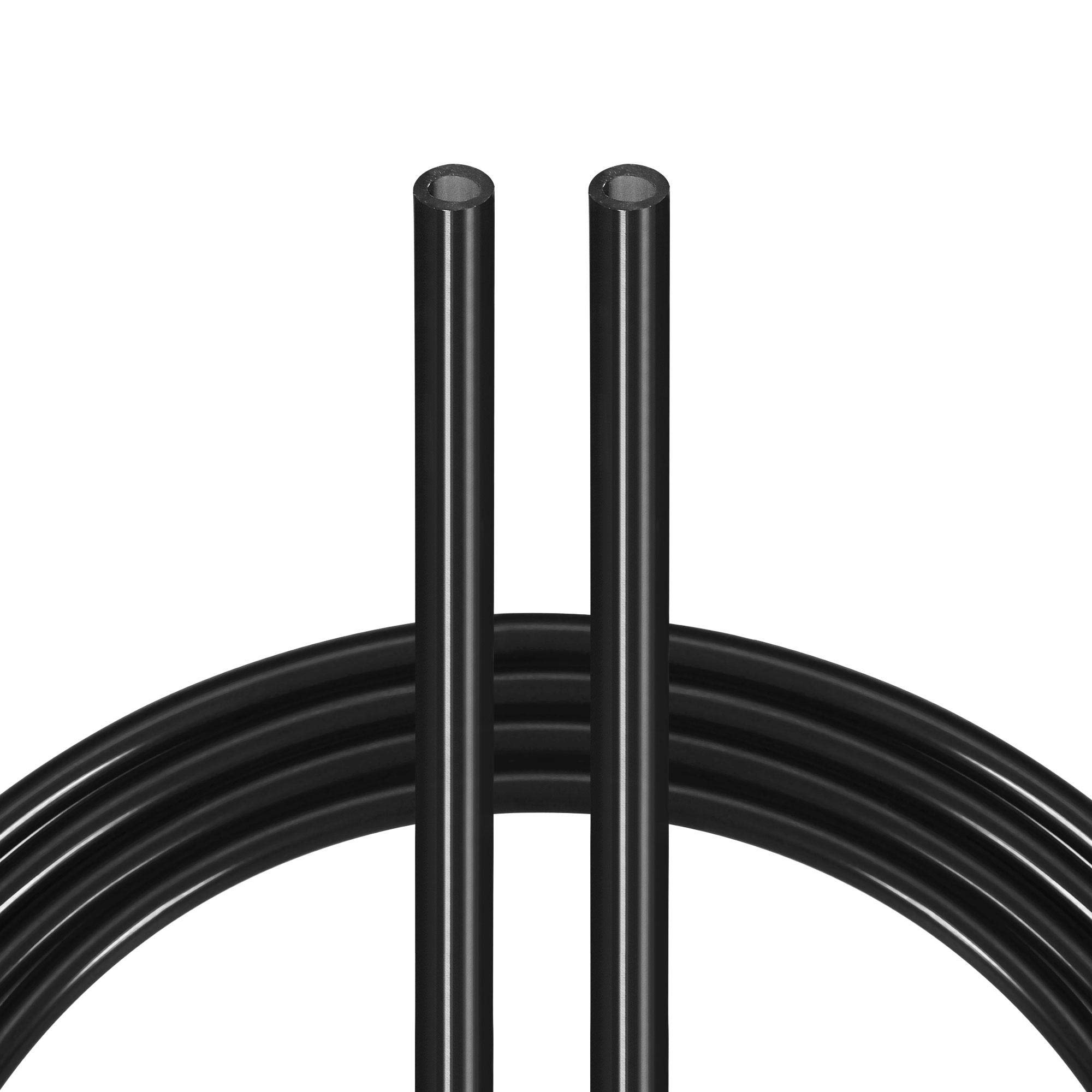 sourcing map Pneumatic Tubing, Air Compressor Tube Hose PU Air Line Hose 2.5mm ID x 4mm OD x 12m/39.4Ft Black