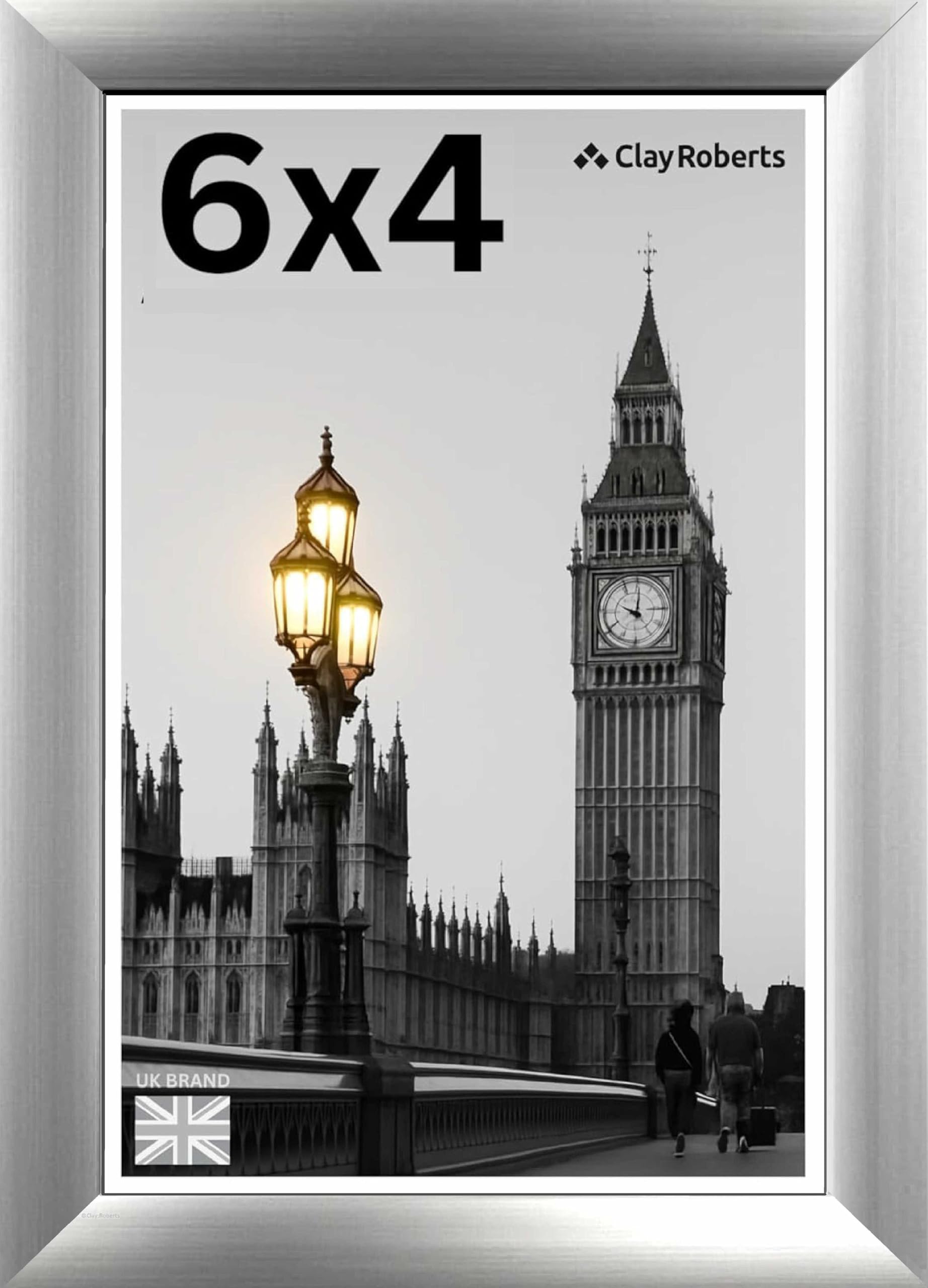 Picture Frame 6 x 4, Silver, Freestanding and Wall Mountable, 10 x 15 cm, 6x4 Picture Frames, Silver 6x4 Photo Frames, 4x6 Photo Collage Gallery Display — image 1