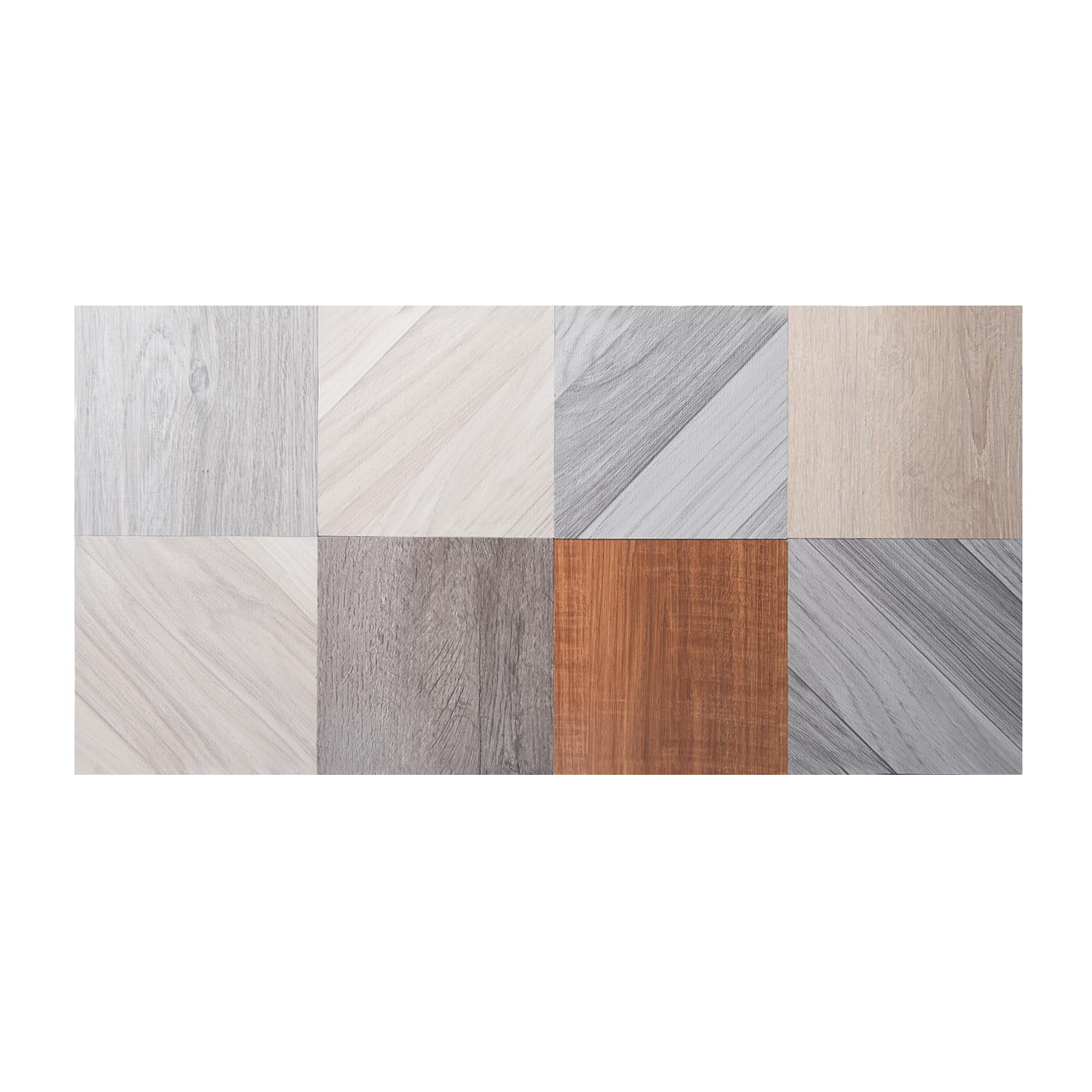 Photo 1 of Art3d Interlocking Luxury Wood Flooring Tile, Wood Floor Plank for Kitchen Bathroom - Waterproof, Anti-Slip, Wear-Resistant, Reusable, 8-Pack Sample, 6 x 6 inch