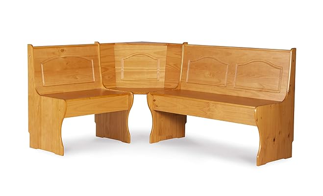 Linon Chelsea Kitchen Nook Corner Unit for Dining and Storage